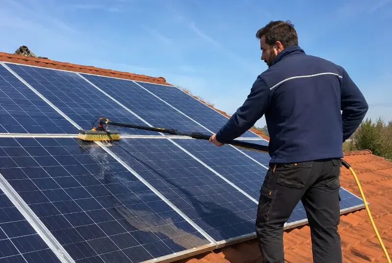 Nettoyage et entretien de panneaux solaires à Genouilleux